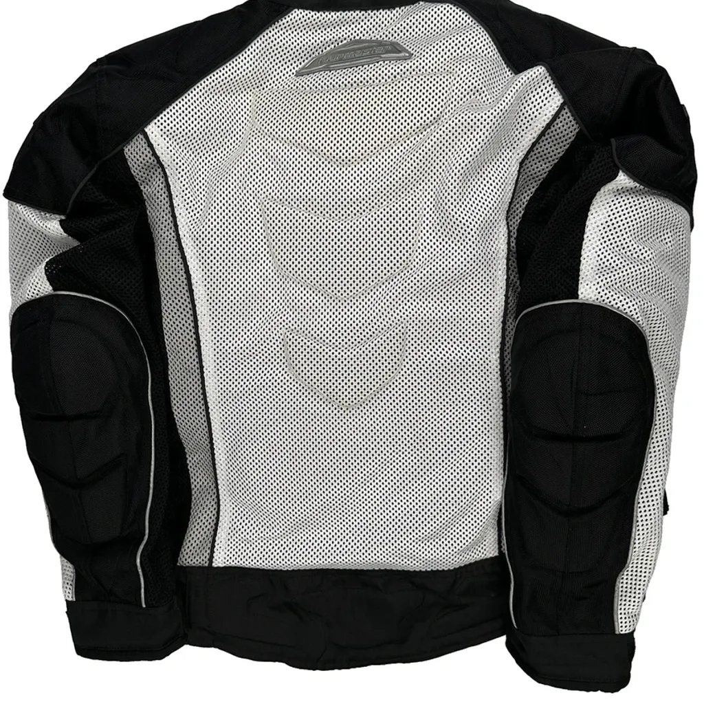 Tour Master Motorcycle Jacket - Medium Black & White Polyester - Image 7