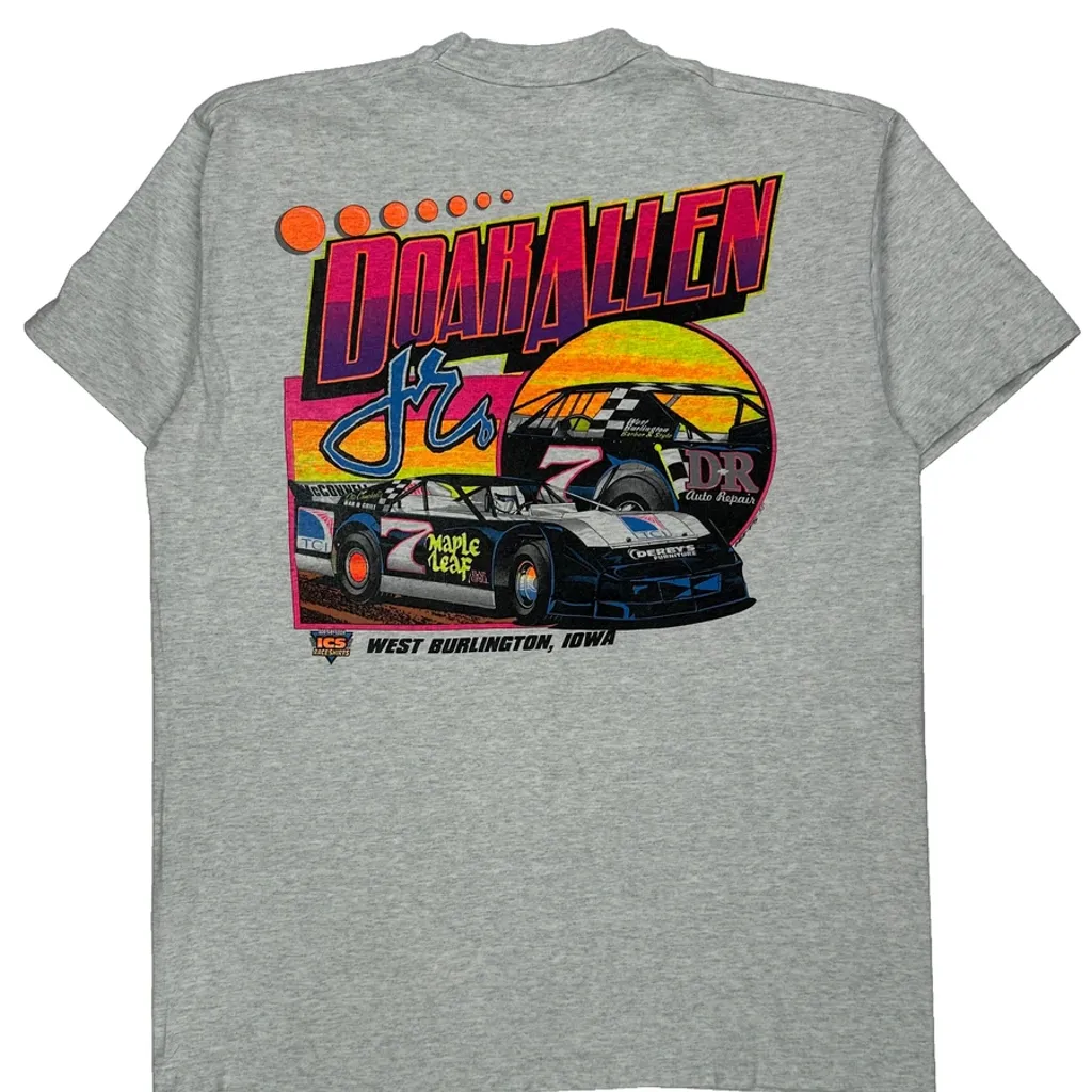 Track Champion Fruit Of The Loom Graphic T-Shirt - XL Grey Cotton - Image 7