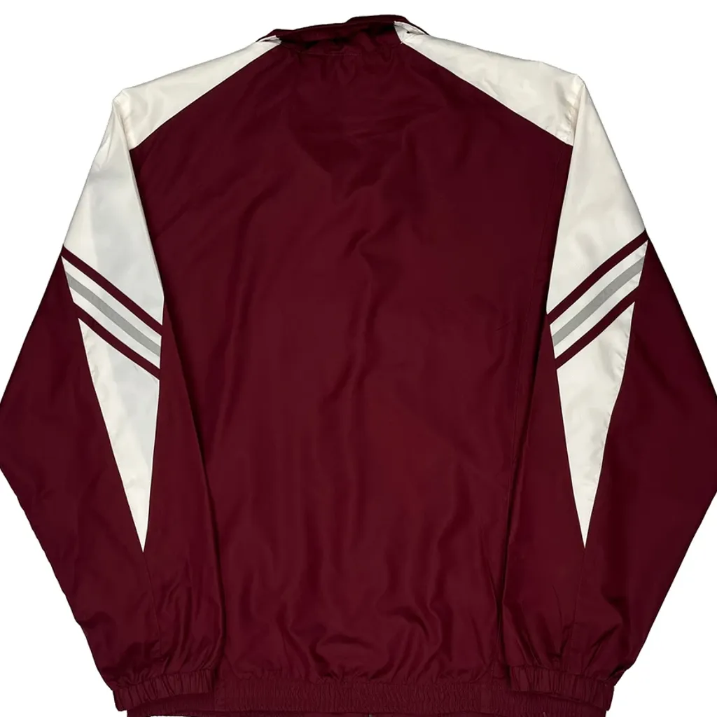 Track & Field Adidas Jacket - Small Burgundy Polyester - Image 6