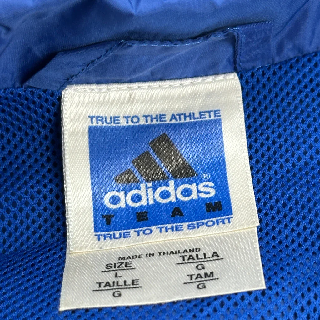 Track & Field Adidas Windbreaker - Large Blue Polyester - Image 3