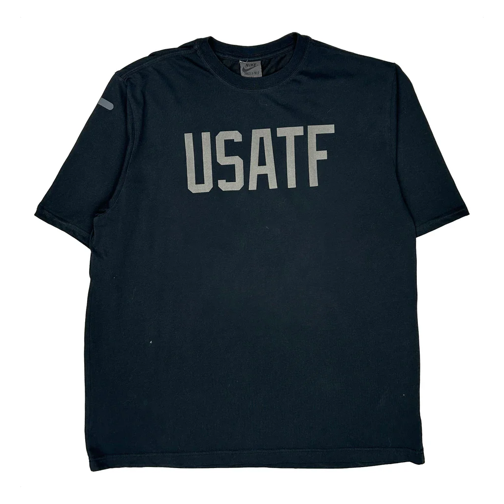 Track & Field Nike T-Shirt - XL Black Cotton