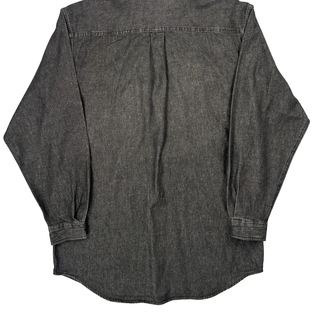Tradesman Work Denim Shirt - Small Gray Cotton - Image 7