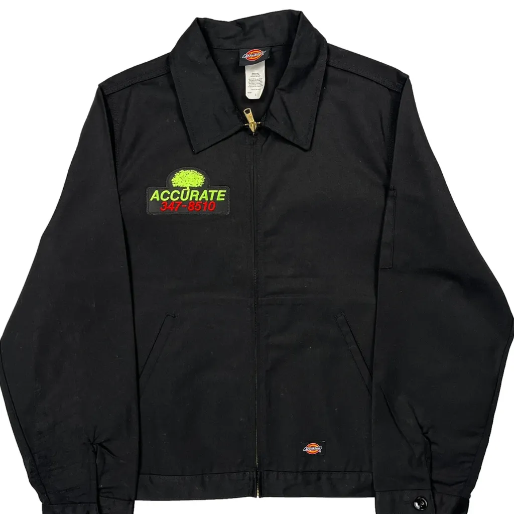 Tree Service Dickies Workwear Harrington Jacket - Large Black Cotton - Image 5