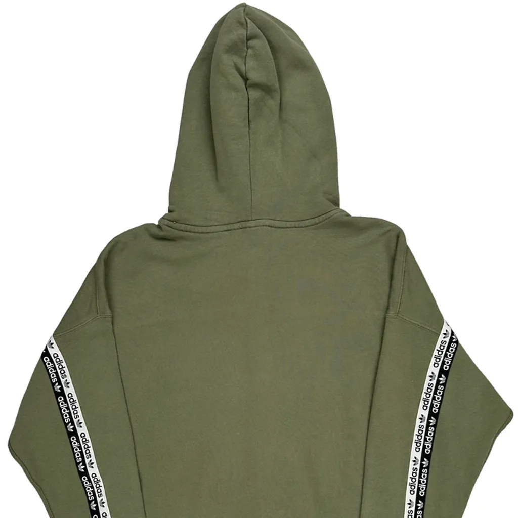 Trefoil Logo Adidas Hoodie - Medium Green Cotton - Image 6