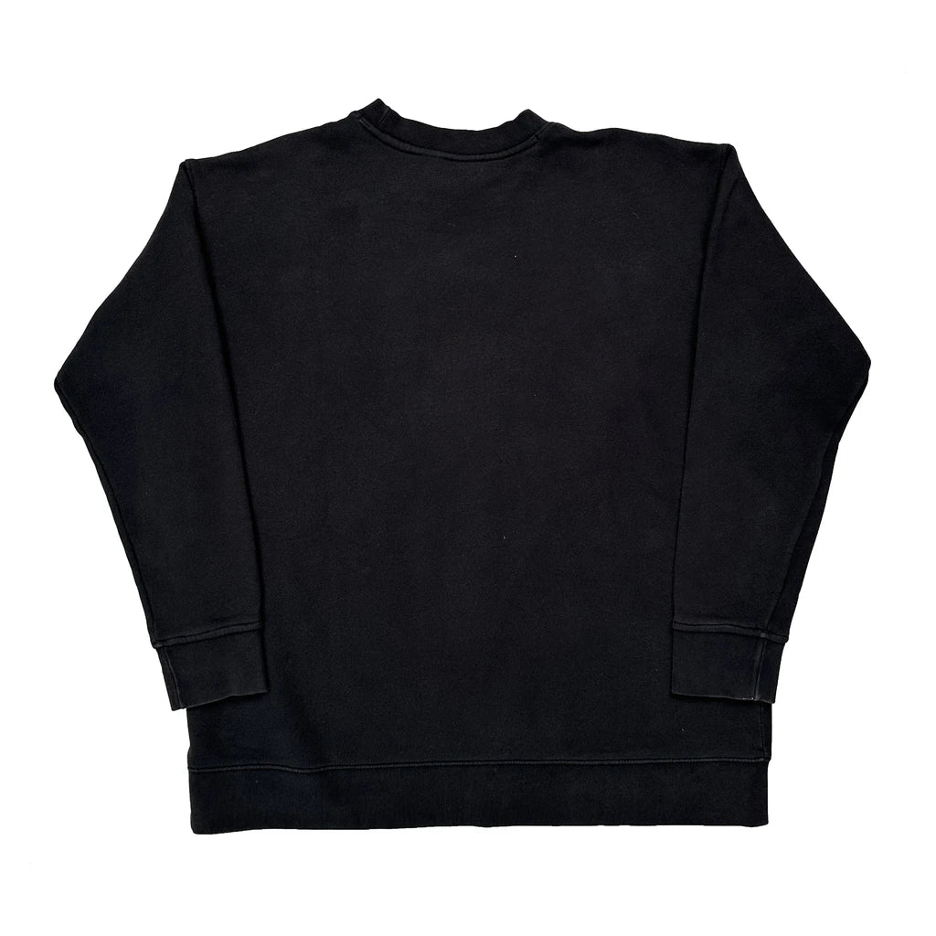 Trefoil Logo Adidas Sweatshirt - Large Black Cotton - Image 2