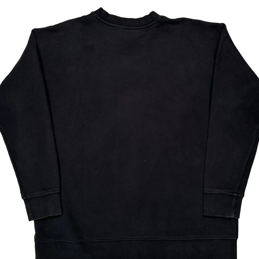 Trefoil Logo Adidas Sweatshirt - Large Black Cotton - Image 7
