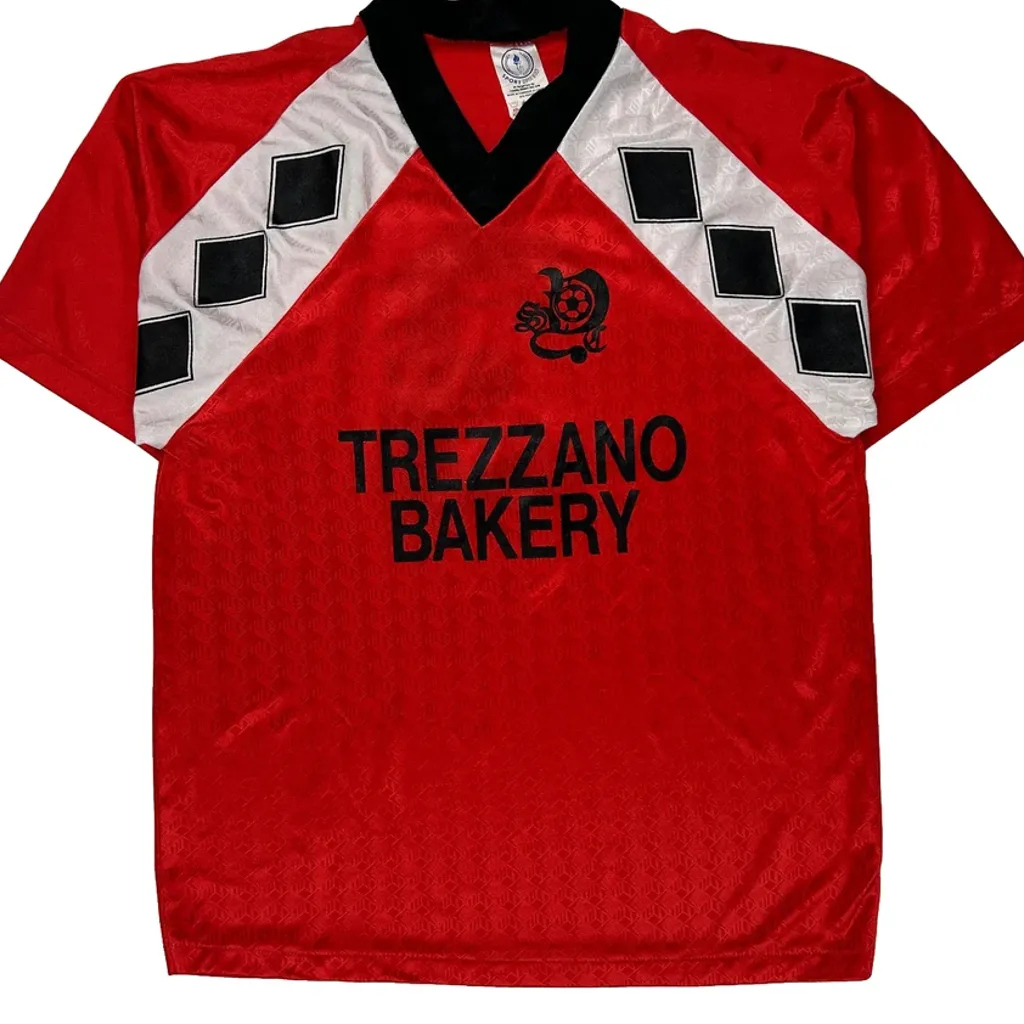 Trezano Bakery Unbranded Football Shirt - Small Red Polyester - Image 4