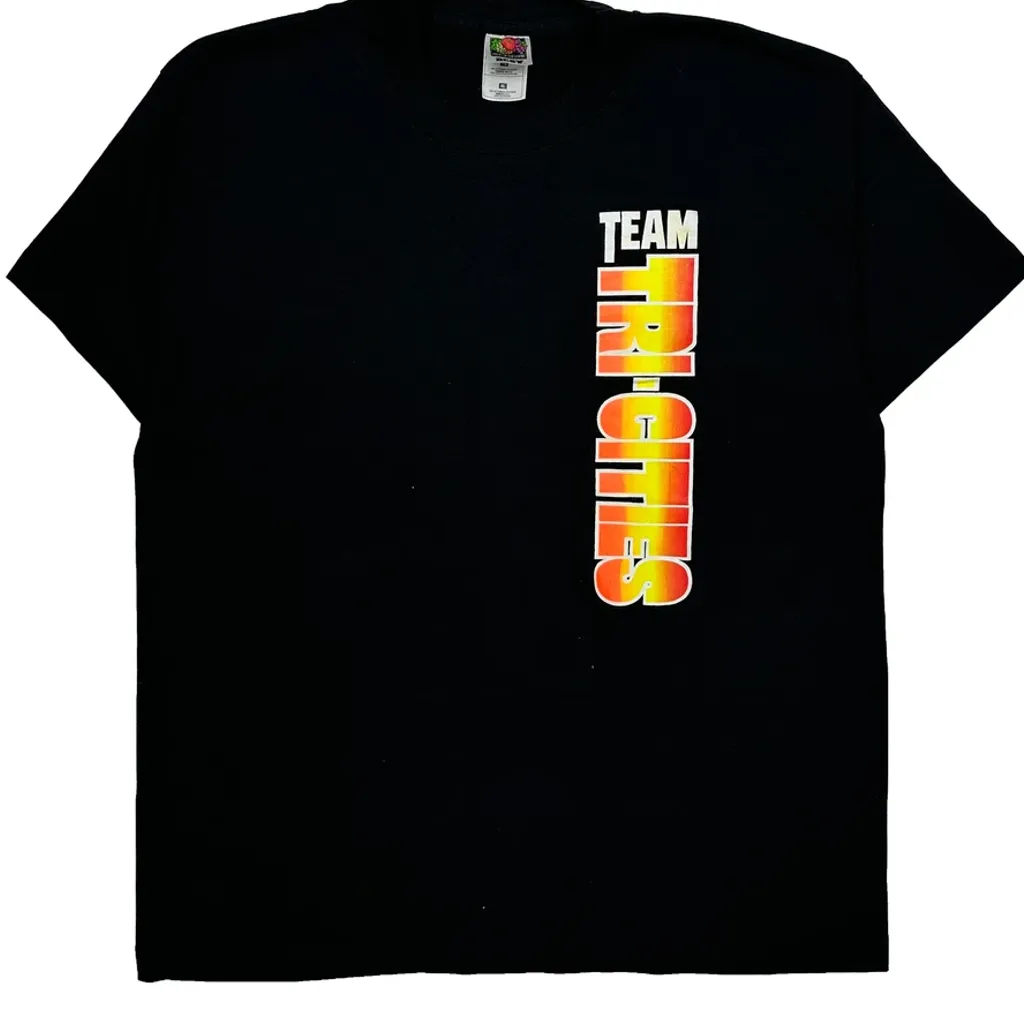 Tri-Cities Wrestling Fruit Of The Loom Single Stitch T-Shirt - XL Black Cotton Blend - Image 5