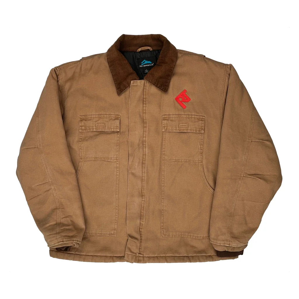 Tri-Mountain Jacket - Large Brown Cotton