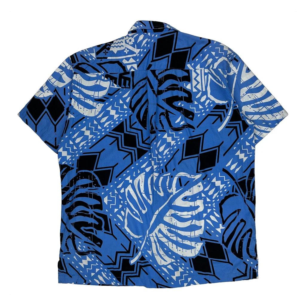 Tribal Origin Hawaiian Shirt - XL Blue Cotton - Image 2
