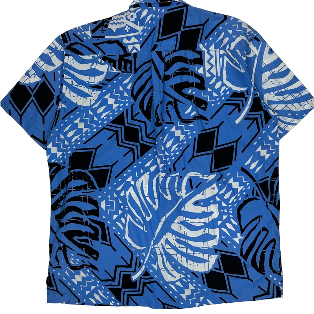 Tribal Origin Hawaiian Shirt - XL Blue Cotton - Image 6