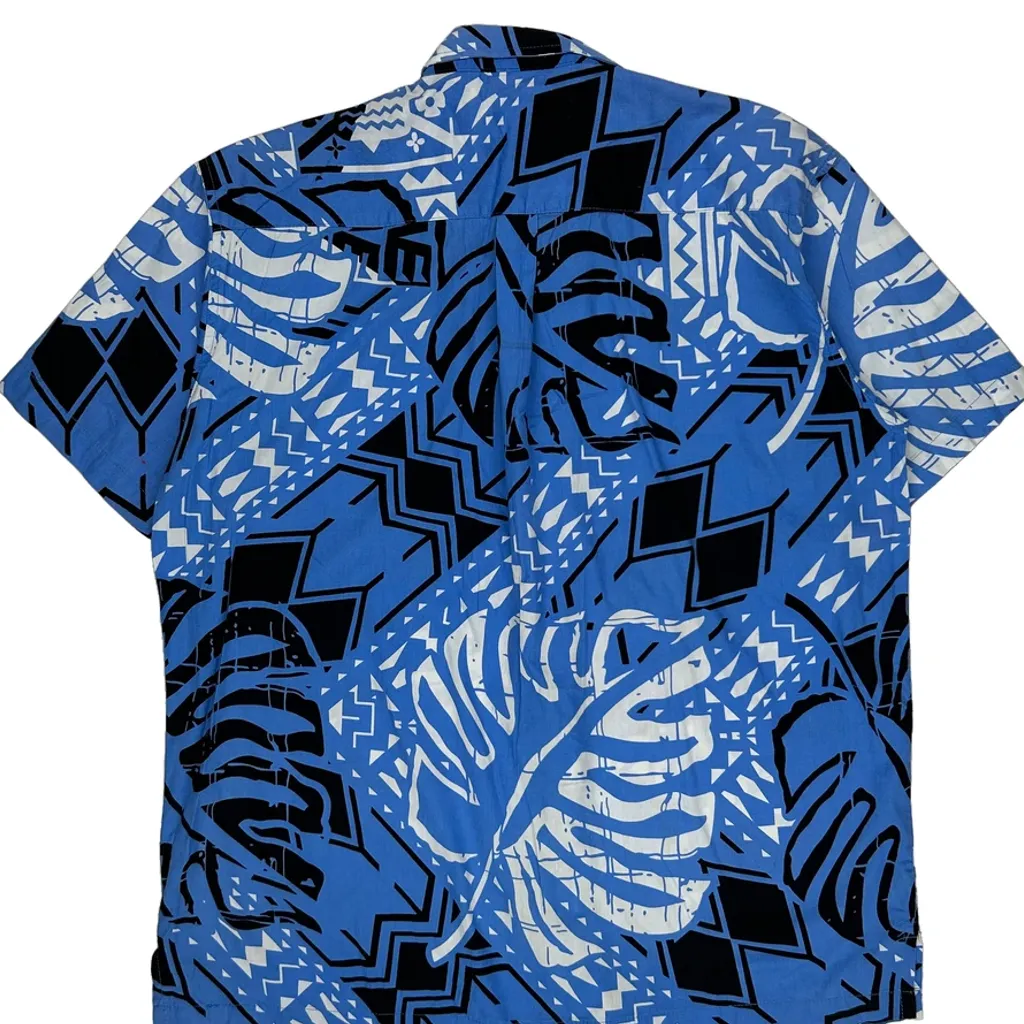 Tribal Origin Hawaiian Shirt - XL Blue Cotton - Image 7