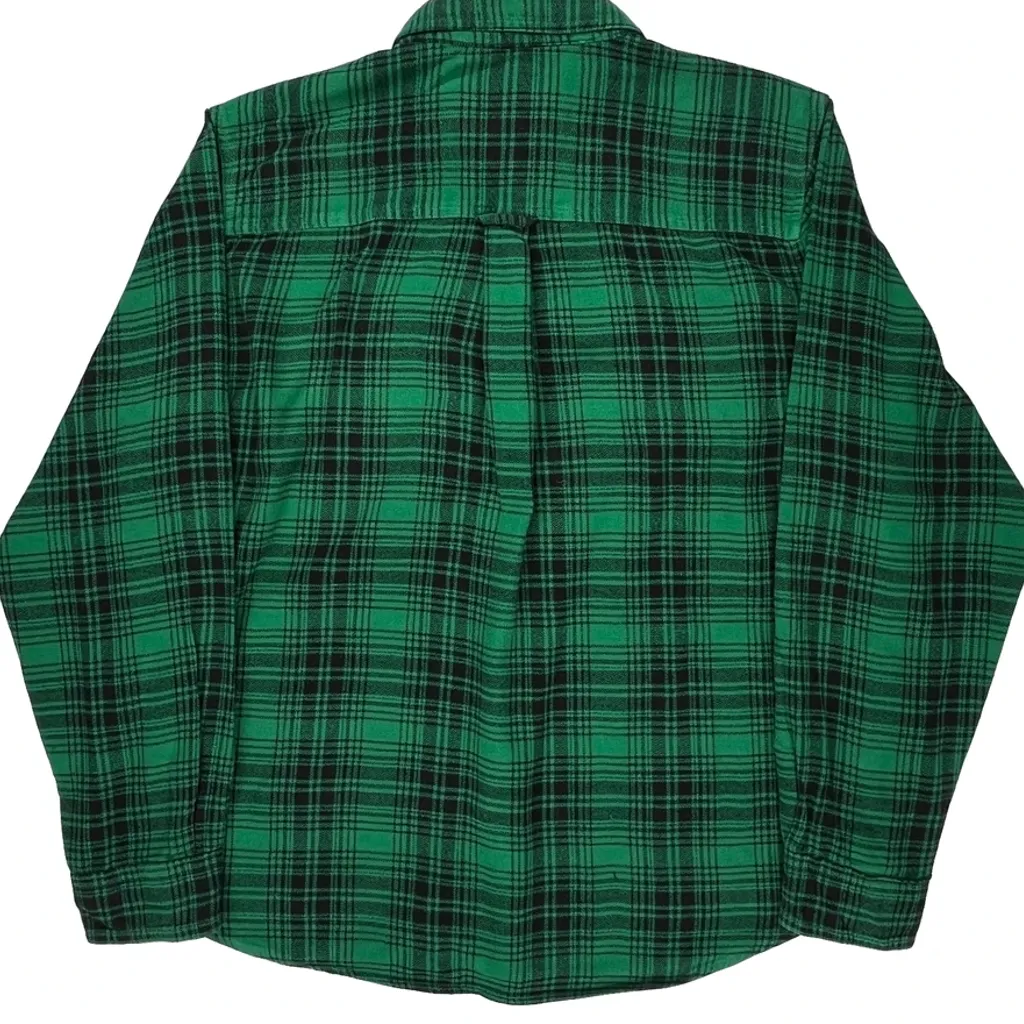 Trout Run Woolrich Checked Flannel Shirt - XL Green Cotton - Image 6