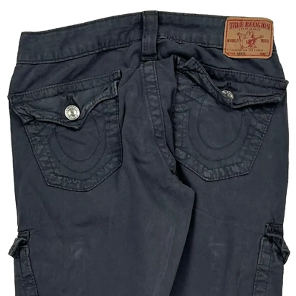 True Religion Cargo Trousers - 27W UK 8 Grey Cotton - Image 8