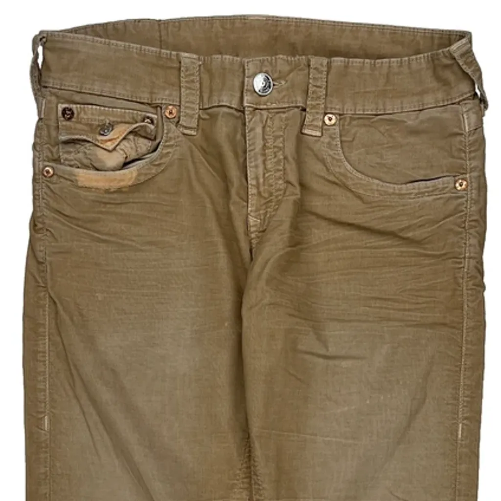 True Religion Cord Trousers - 32″ Waist Brown Cotton - Image 10