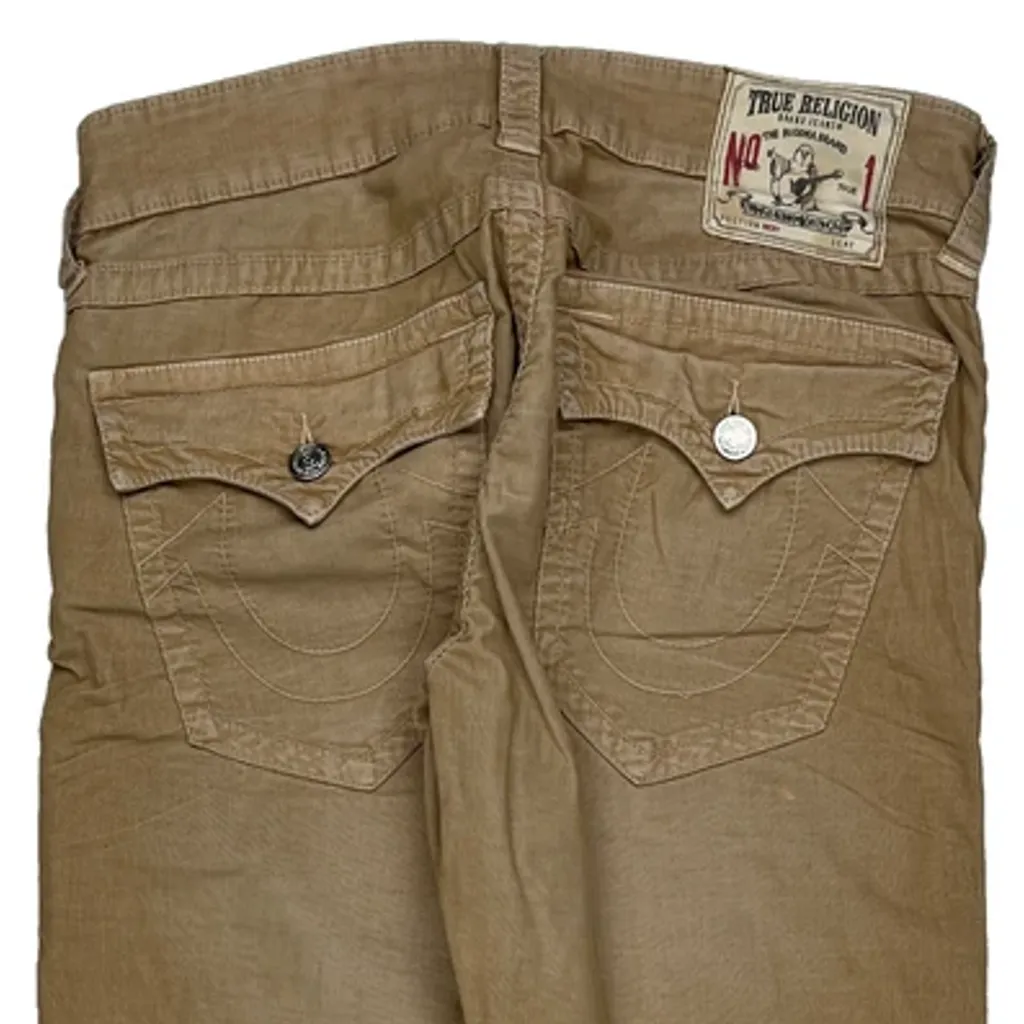 True Religion Cord Trousers - 32″ Waist Brown Cotton - Image 7