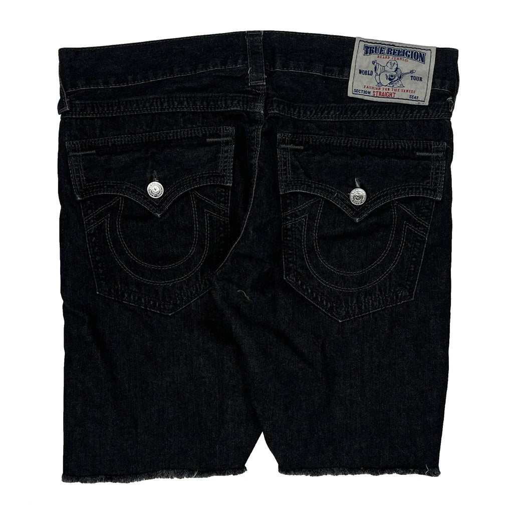 True Religion Denim Shorts - 36W 10L Black Denim