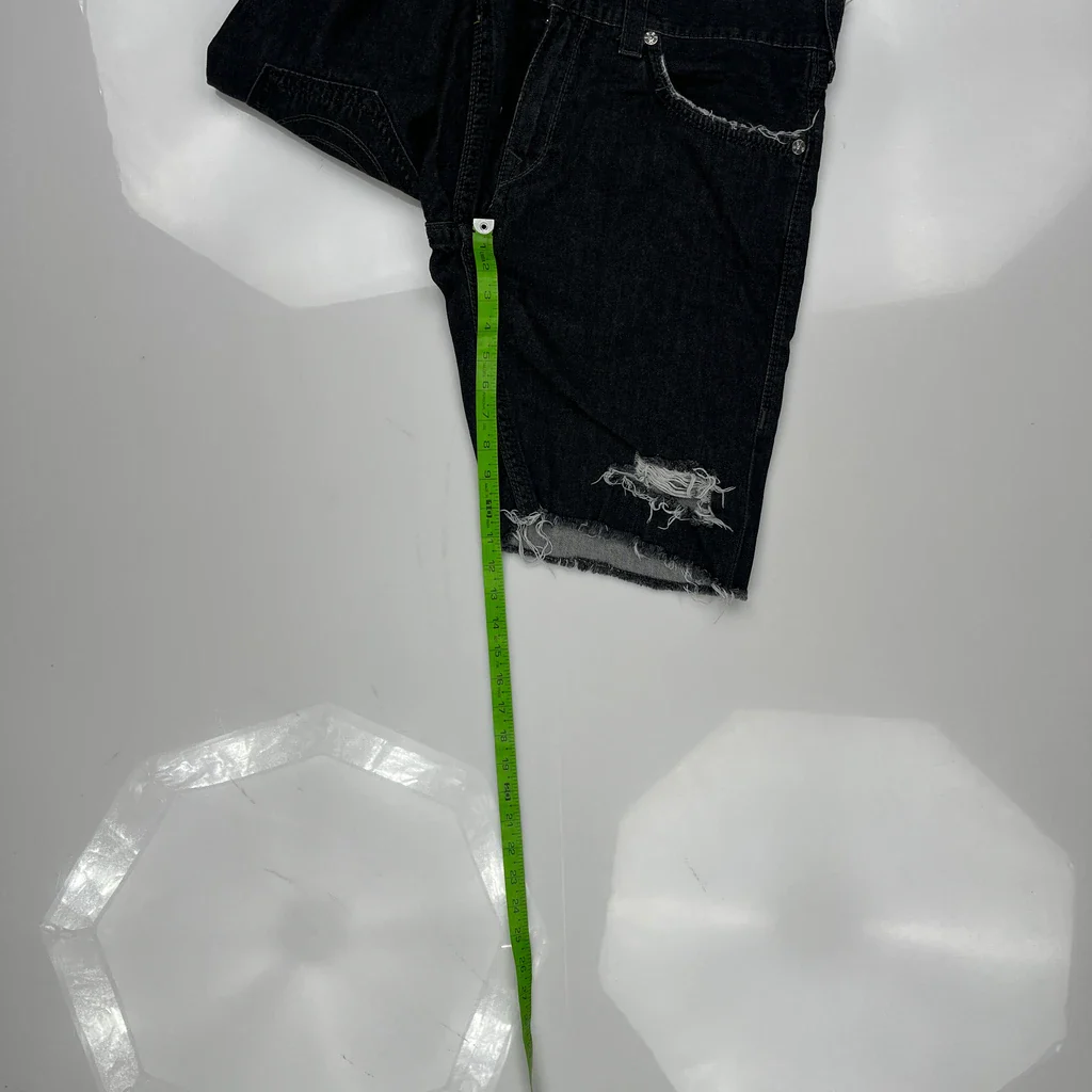 True Religion Denim Shorts - 36W 10L Black Denim - Image 4
