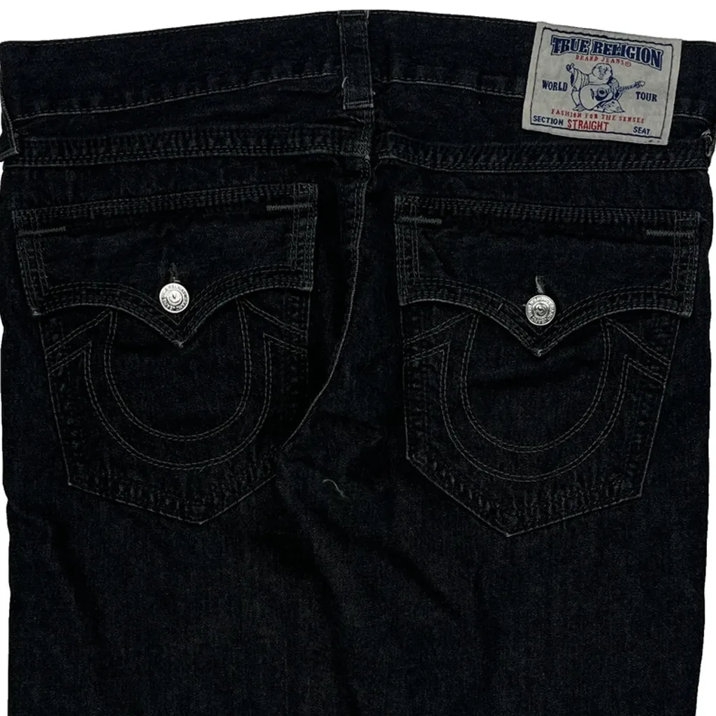 True Religion Denim Shorts - 36W 10L Black Denim - Image 7