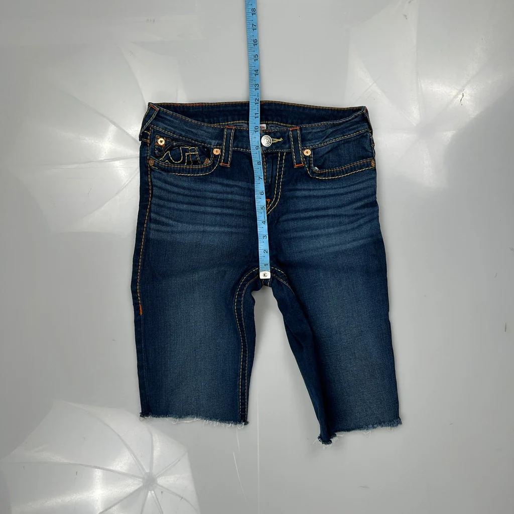 True Religion Denim Shorts - 30W 13L Blue Denim - Image 4
