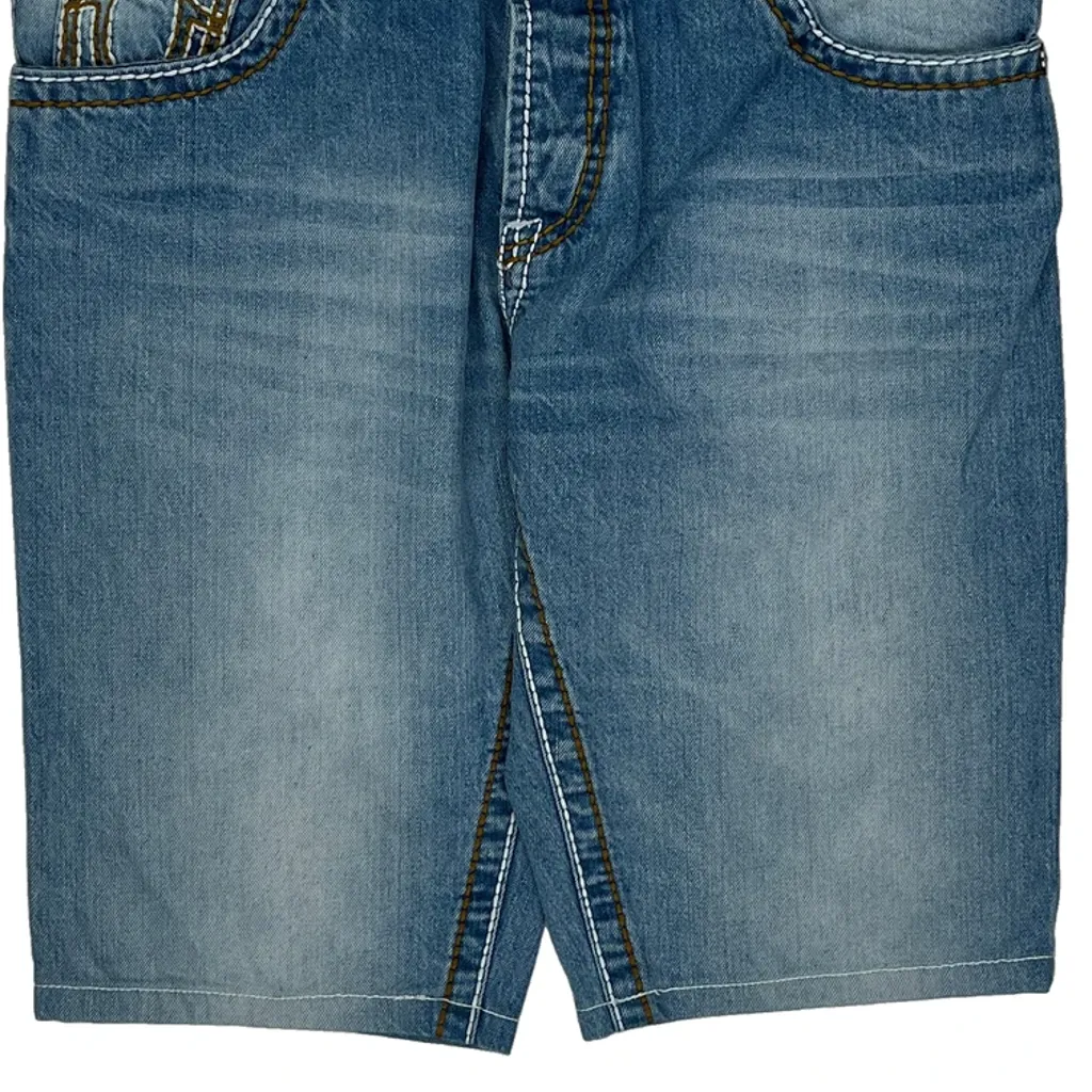 True Religion Contrast Stitch Denim Shorts - 33W 10L Blue Denim - Image 10