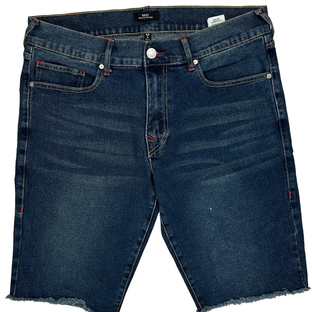 True Religion Denim Shorts - 36W 12L Blue Denim - Image 11