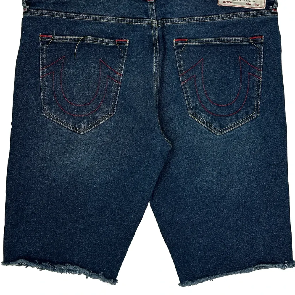 True Religion Denim Shorts - 36W 12L Blue Denim - Image 9
