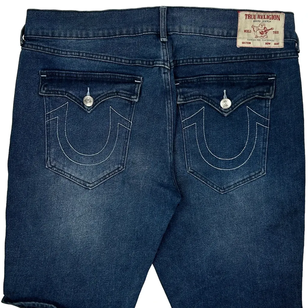 True Religion Denim Shorts - 40W 12L Blue Denim - Image 7