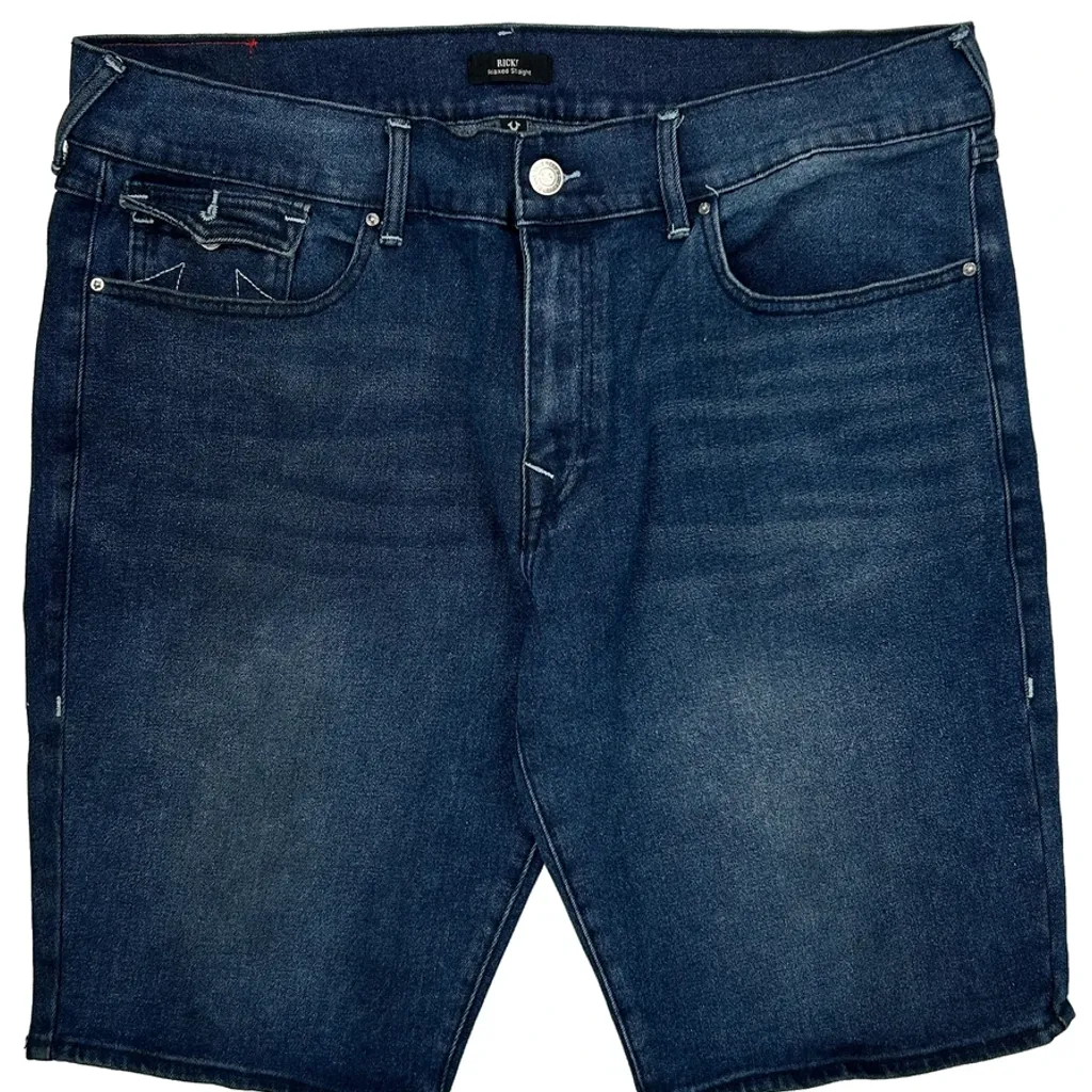 True Religion Denim Shorts - 40W 12L Blue Denim - Image 10