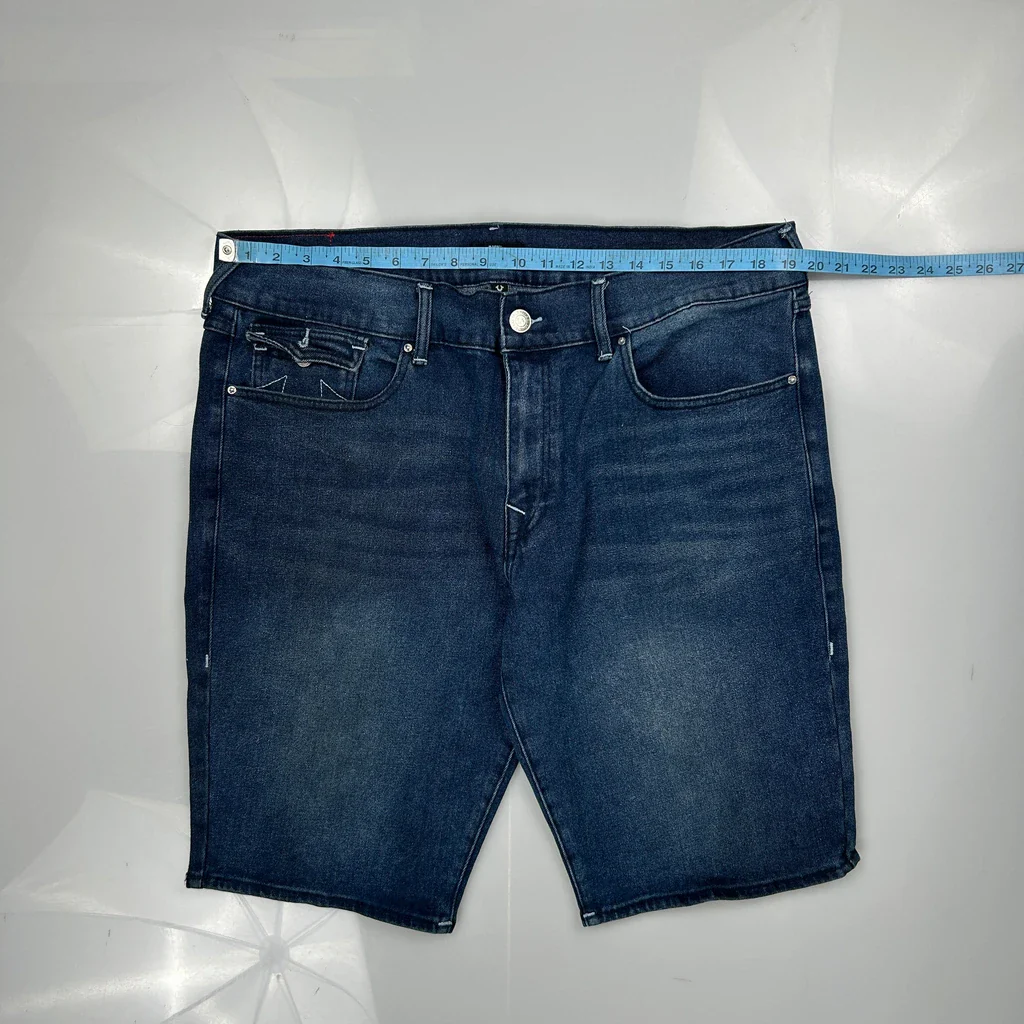 True Religion Denim Shorts - 40W 12L Blue Denim - Image 3