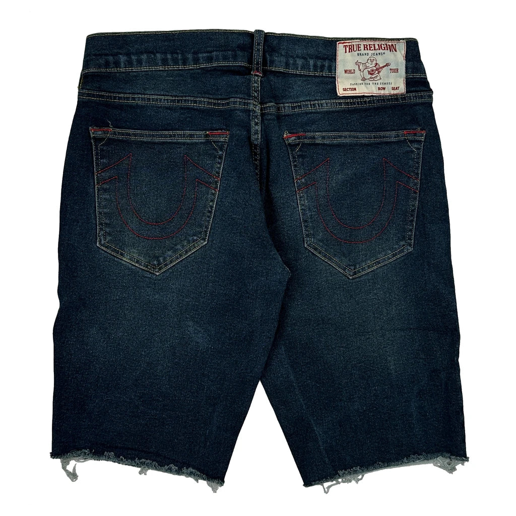 True Religion Denim Shorts - 32W 11L Dark Wash Denim