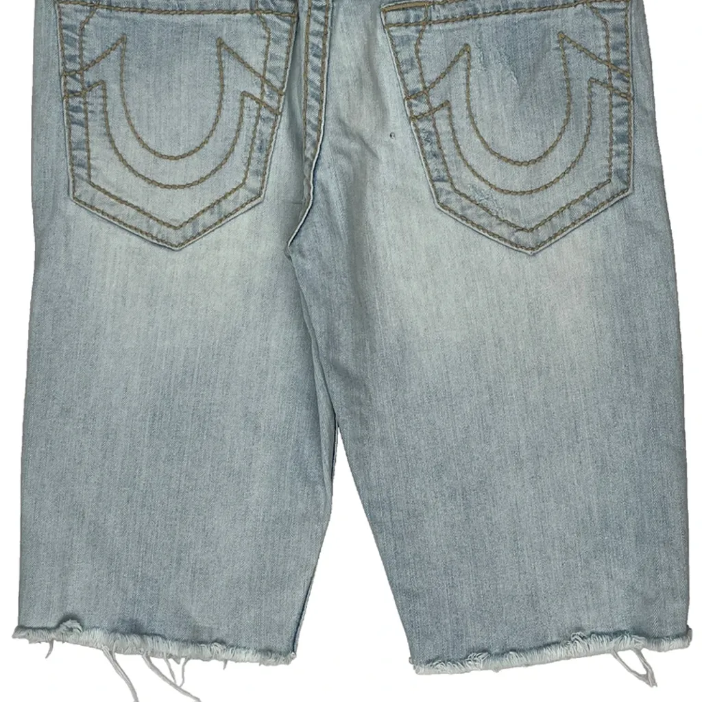 True Religion Denim Shorts - 32W 12L Light Wash Denim - Image 7