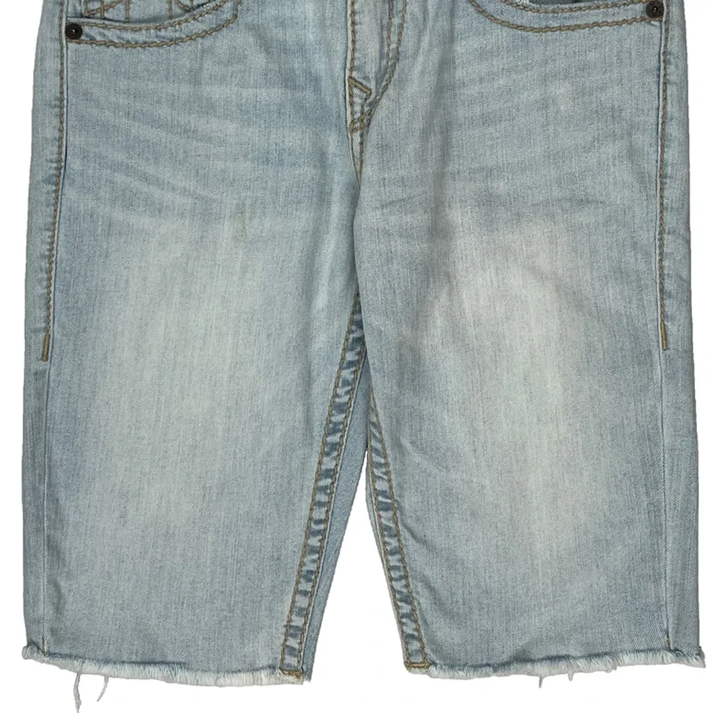 True Religion Denim Shorts - 32W 12L Light Wash Denim - Image 9