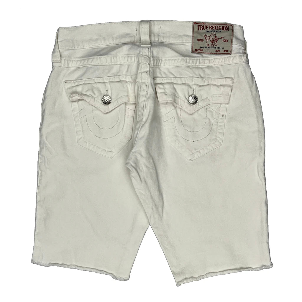 True Religion Denim Shorts - 31W 11L White Cotton