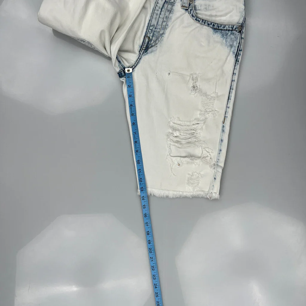 True Religion Denim Shorts - 33W 11L White Cotton - Image 5