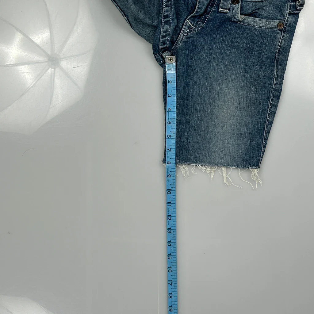 True Religion Denim Shorts - 24W UK 2 Blue Denim - Image 5