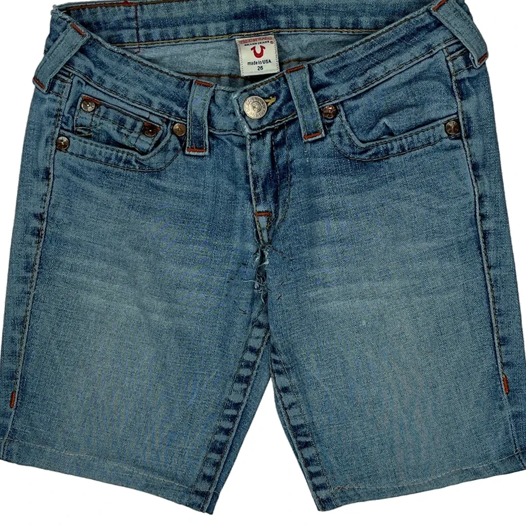 True Religion Denim Shorts - 26W UK 4 Blue Denim - Image 10