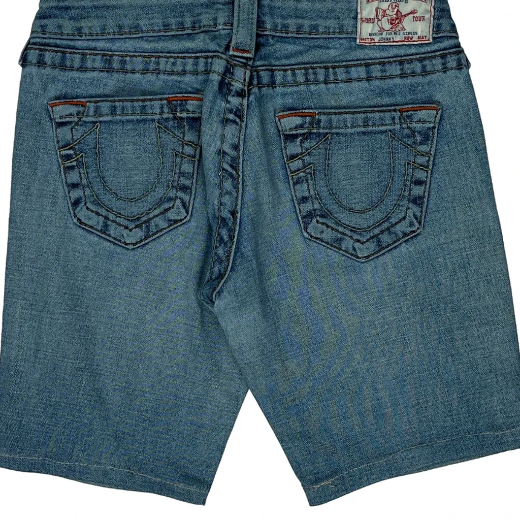 True Religion Denim Shorts - 26W UK 4 Blue Denim - Image 7