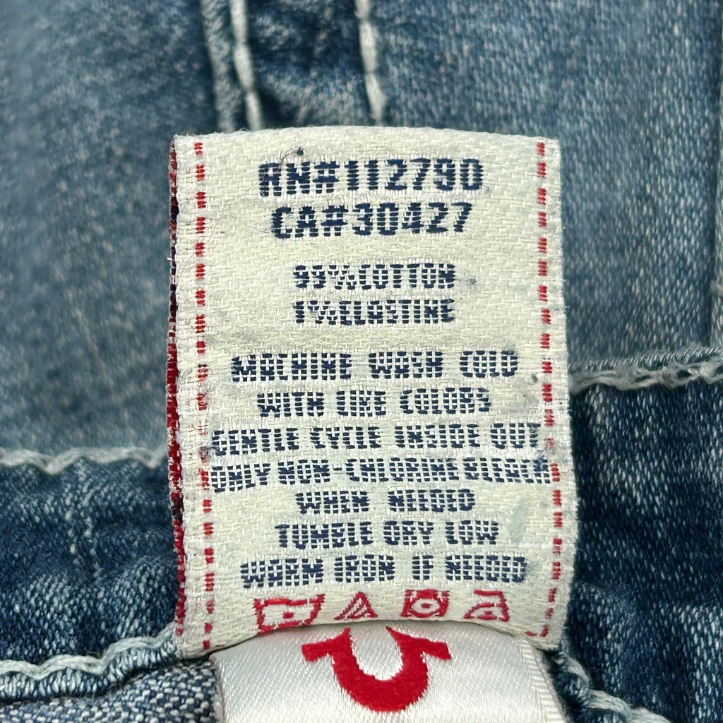 True Religion Denim Shorts - 28W UK 6 Blue Cotton - Image 6