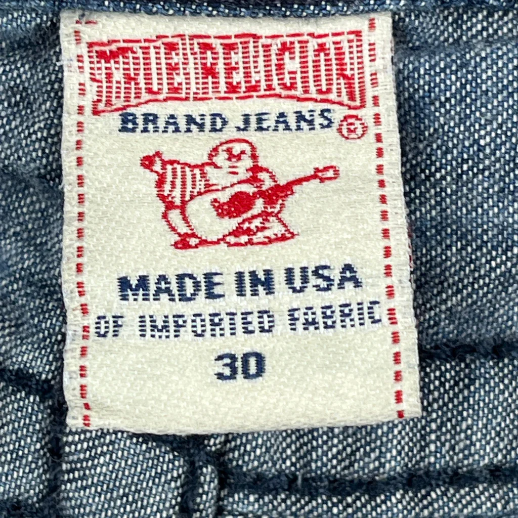 True Religion Denim Shorts - 32W UK 10 Blue Denim - Image 6