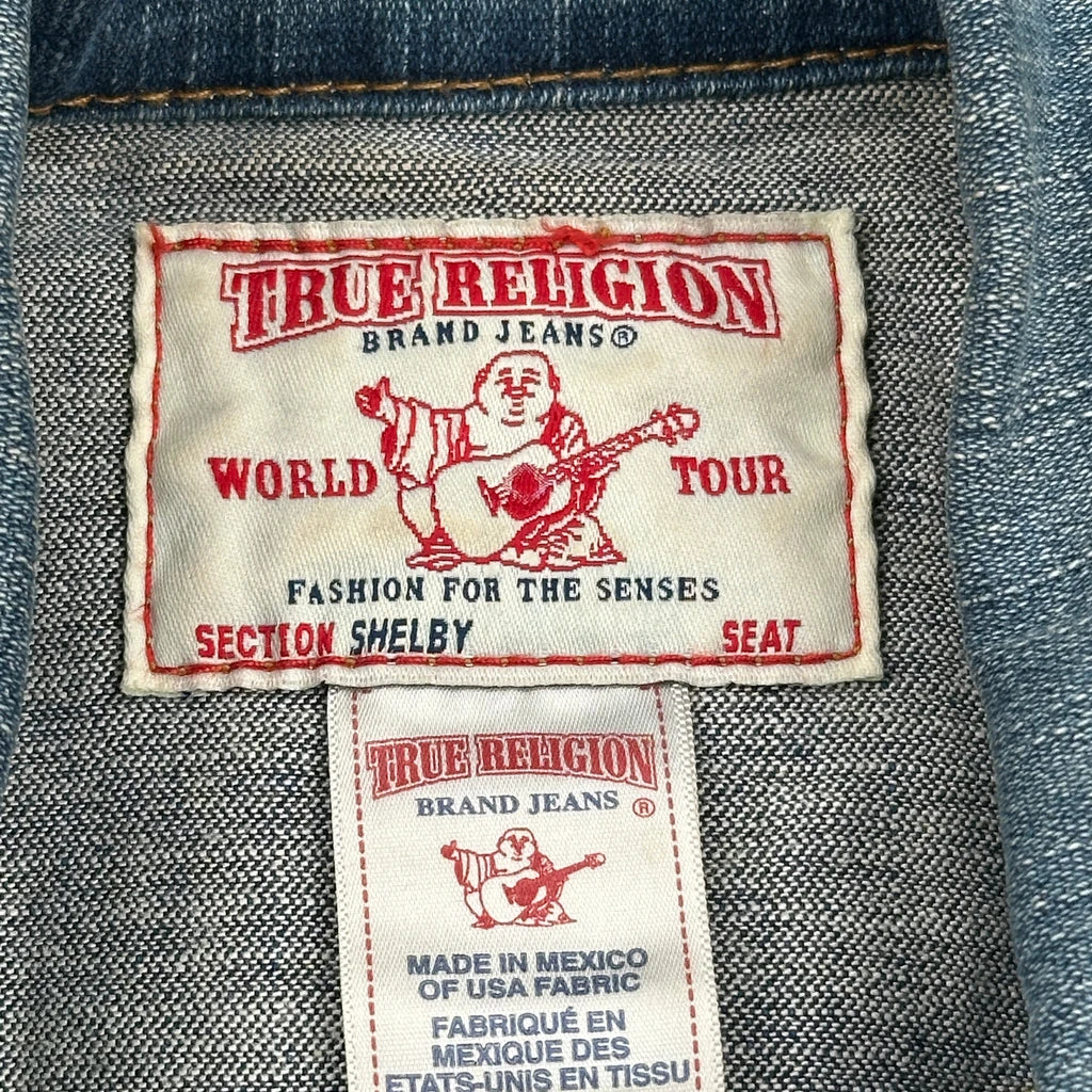 True Religion Denim Vest - Medium Blue Denim - Image 3