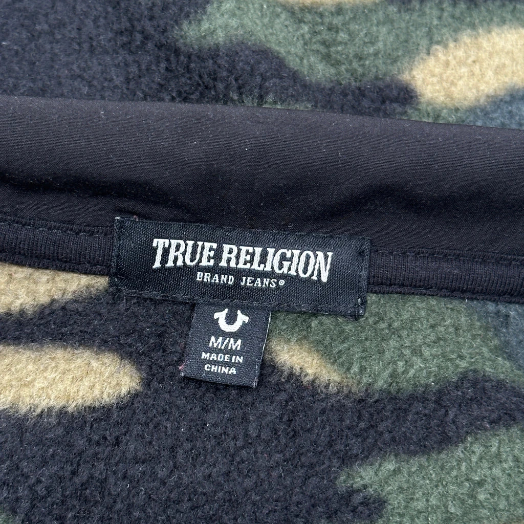 True Religion Camo Fleece Jacket - Medium Camo Polyester - Image 3