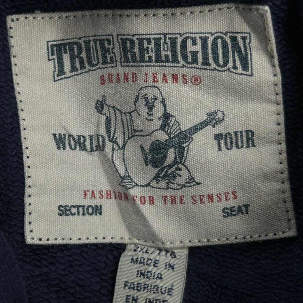 True Religion Graphic Hoodie - 2XL Blue Cotton - Image 3