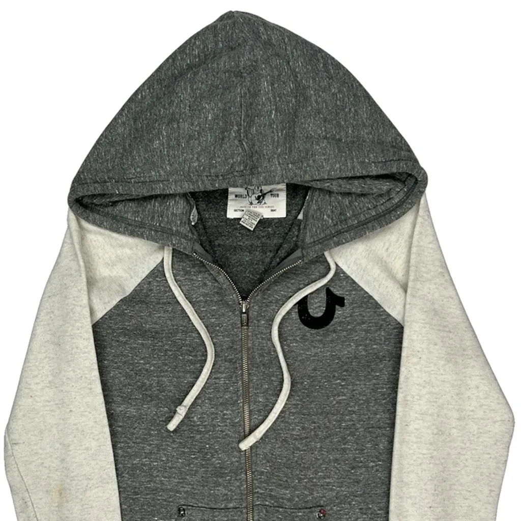 True Religion Graphic Hoodie - Medium Grey Cotton Blend - Image 4