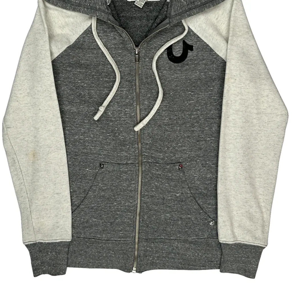 True Religion Graphic Hoodie - Medium Grey Cotton Blend - Image 5