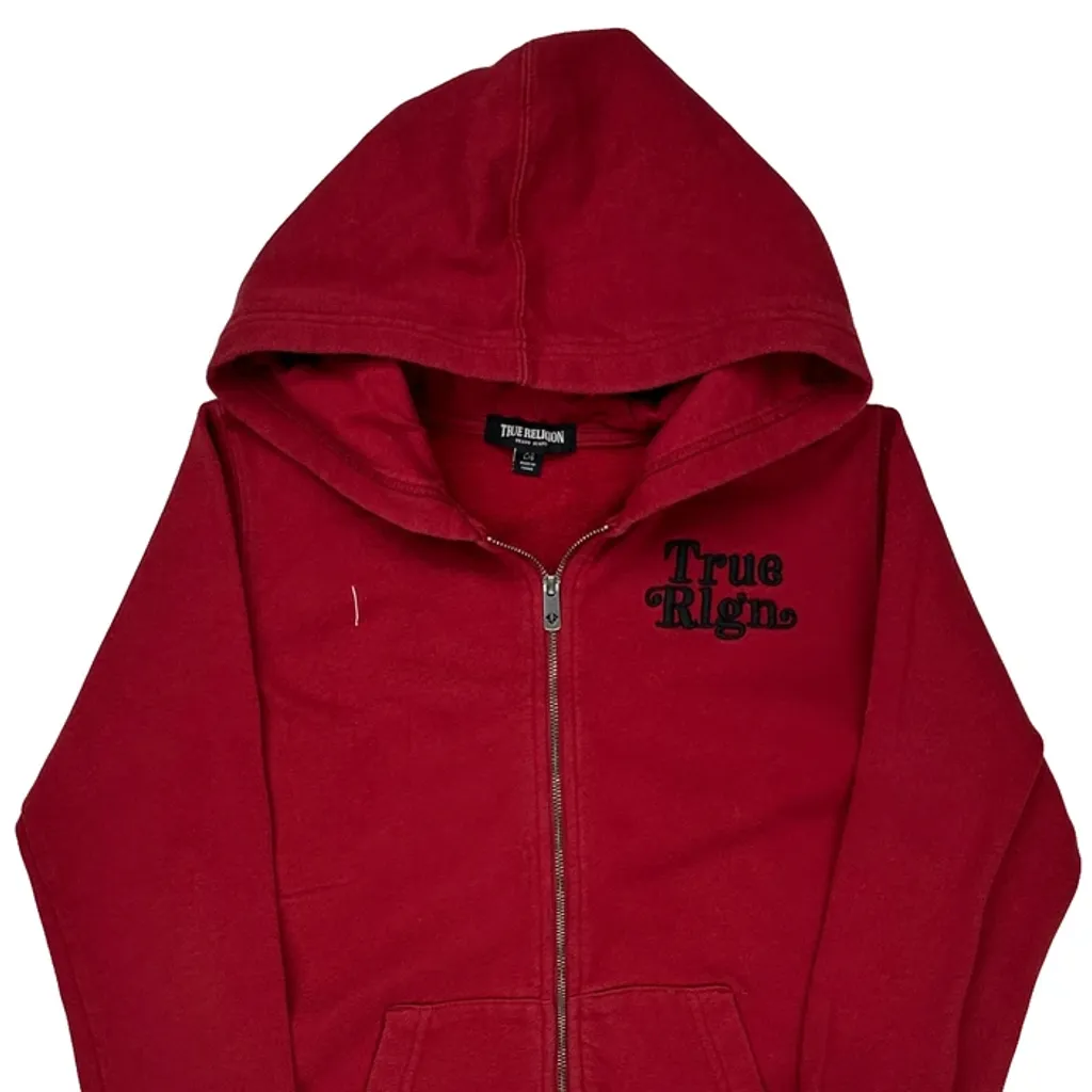 True Religion Hoodie - Large Red Cotton - Image 4