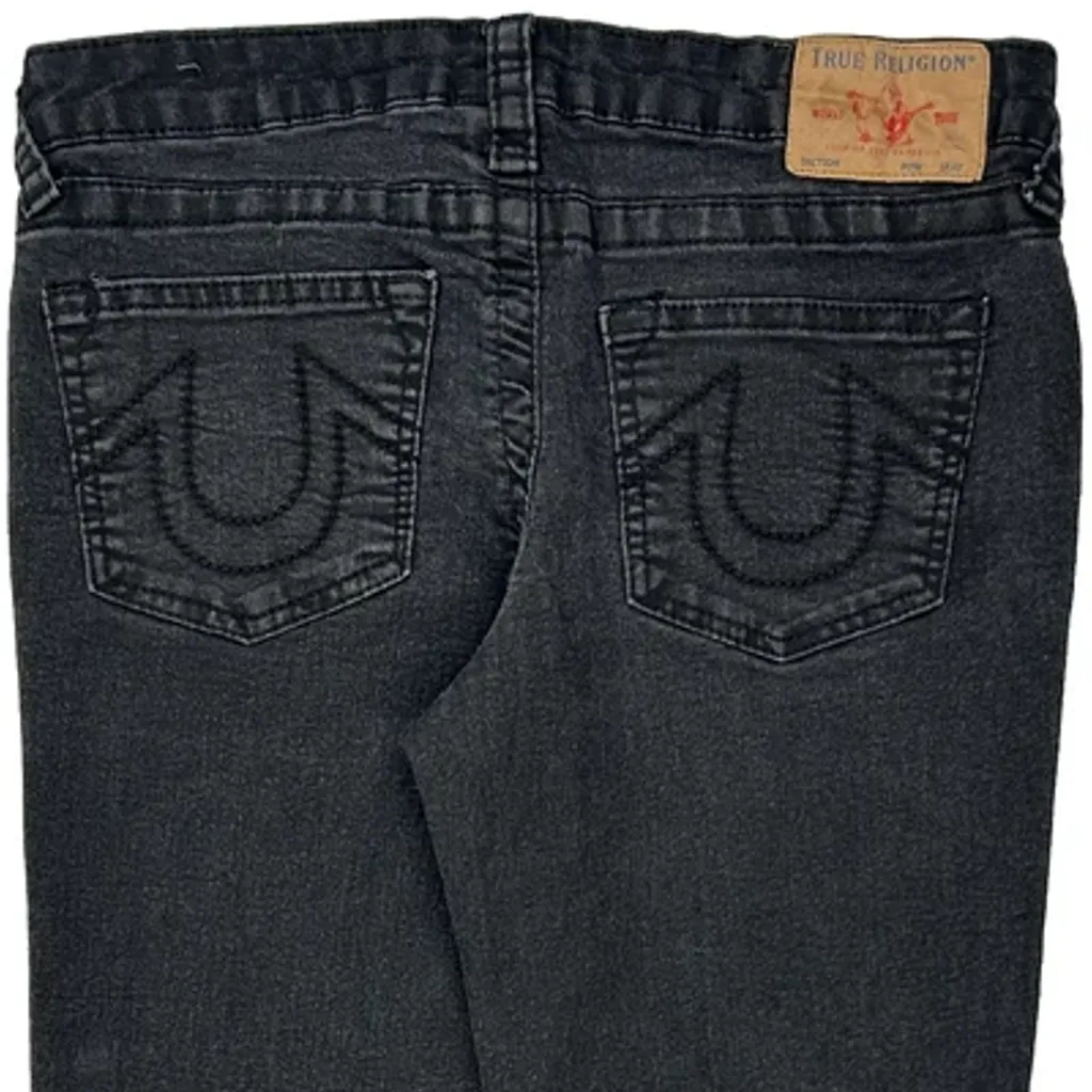 True Religion Skinny Jeans - 24W 26L Black Cotton - Image 8