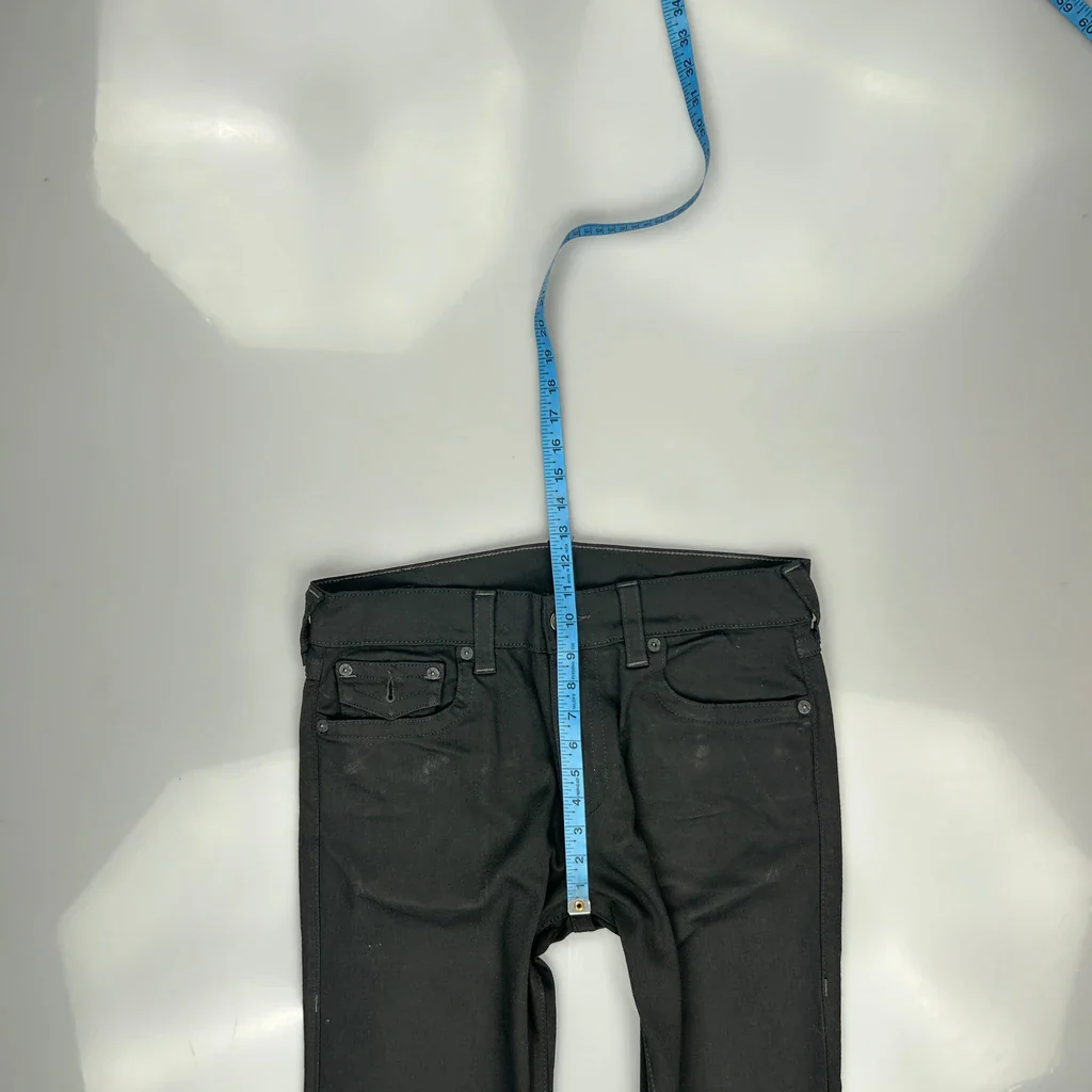 True Religion Slim Fit Jeans - 32W 31L Black Cotton Blend - Image 4