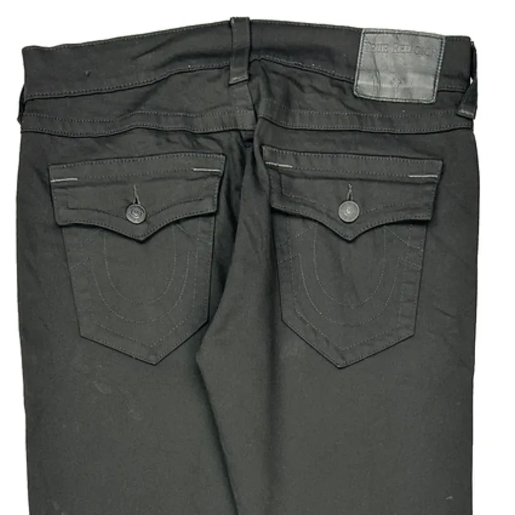 True Religion Slim Fit Jeans - 32W 31L Black Cotton Blend - Image 7