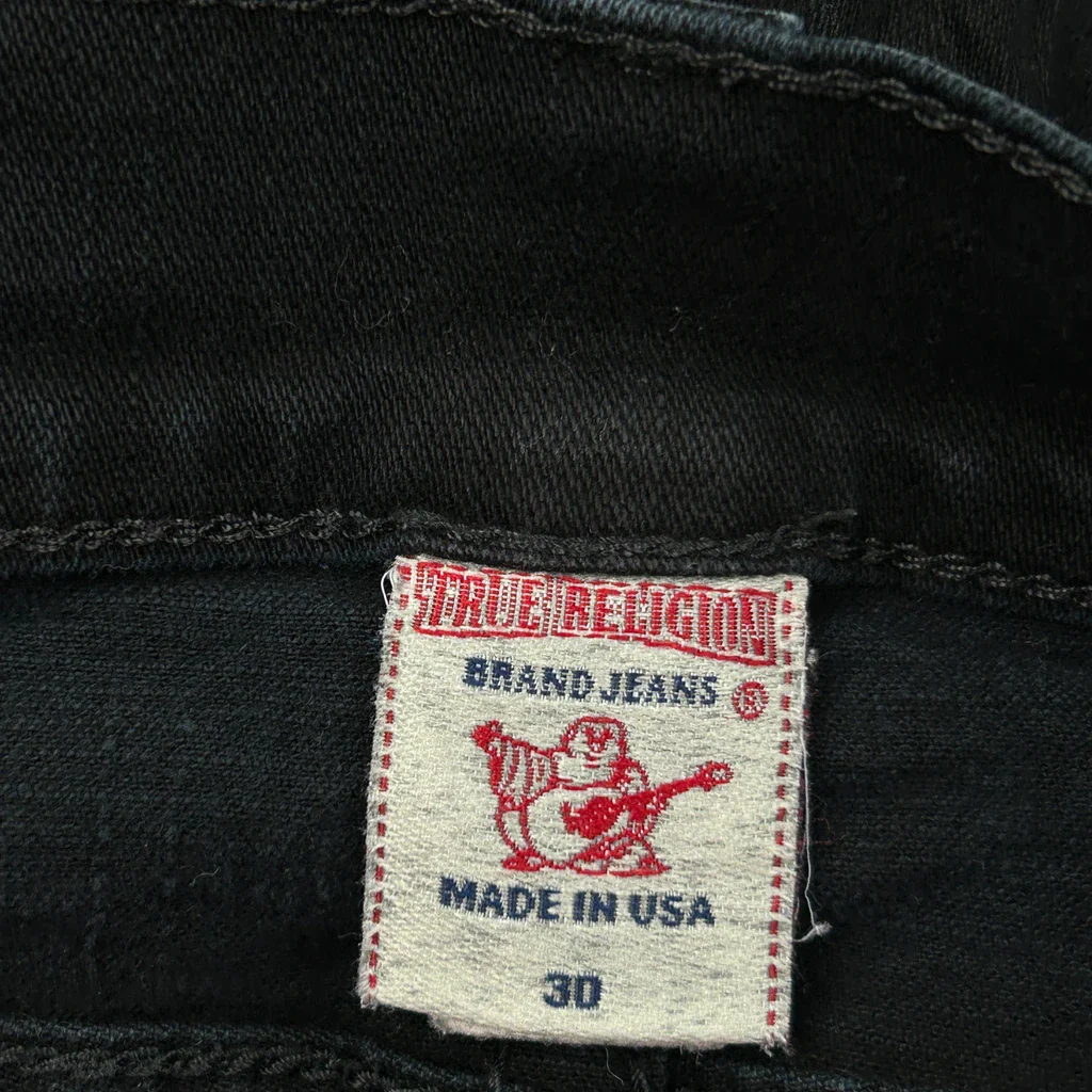 True Religion Slim Fit Jeans - 32W 33L Black Cotton - Image 6